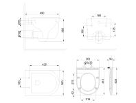 Zdjęcie: Miska WC podwieszana Korfu okrągła, z deską wolnoopadającą INVENA