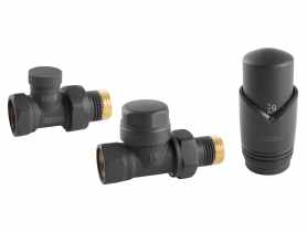 Zestaw termostatyczny prosty antracyt FERRO