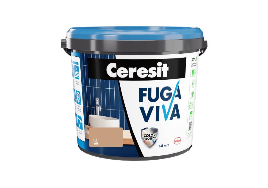 Zdjęcie: Fuga Viva elastyczna cementowa 1-8 mm toffi 4 kg CERESIT