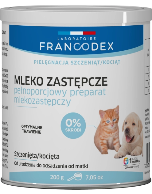 Zdjęcie: Mleko w proszku dla szczeniąt i kociąt zastępcze 200 g FRANCODEX