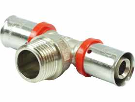 Trójnik zaciskowy Pex 20x3/4x20 gwint zewnętrzny TYCNER