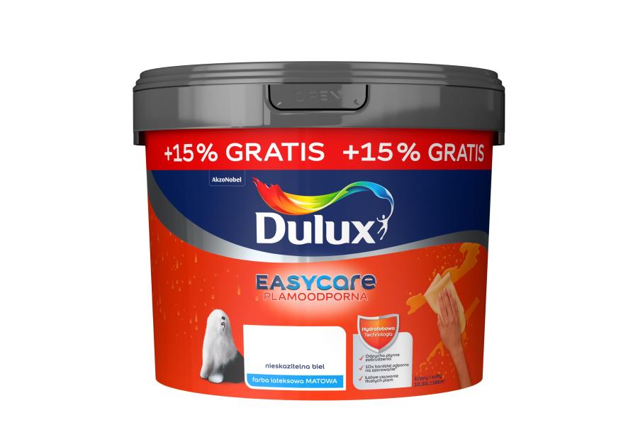 Zdjęcie: Farba do wnętrz EasyCare 10,35 L nieskazitelna biel DULUX