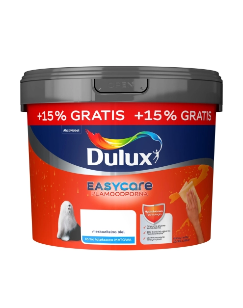 Zdjęcie: Farba do wnętrz EasyCare 10,35 L nieskazitelna biel DULUX