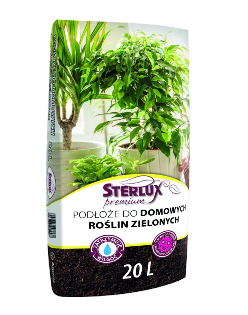Zdjęcie: Podłoże do domowych roślin zielonych 20 L STERLUX PREMIUM