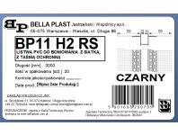 Zdjęcie: Listwa do boniowania PVC z siatką BP11 H2RS L300 czarny BELLA PLAST