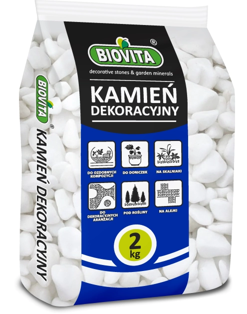 Zdjęcie: Otoczak Extra White Thassos 10-30 mm, 2 kg BIOVITA