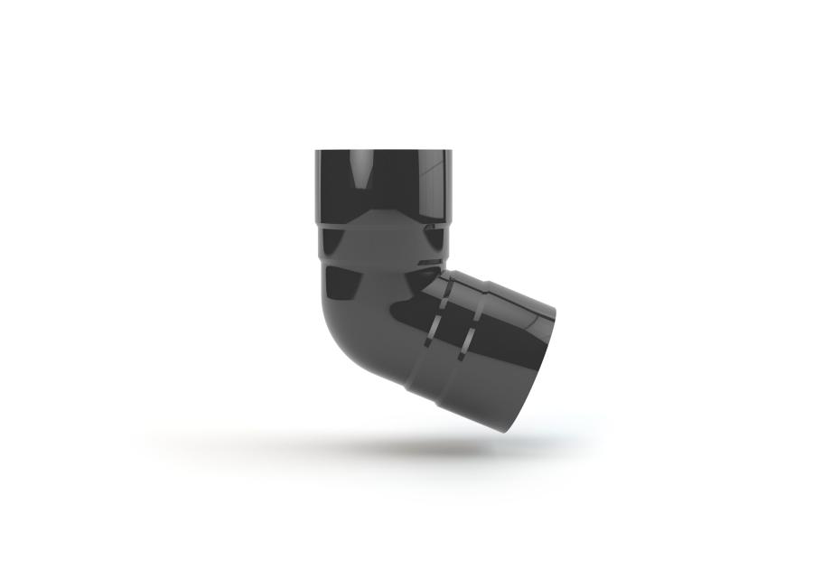 Zdjęcie: Kolano rury spustowej 90 mm grafitowe GAMRAT