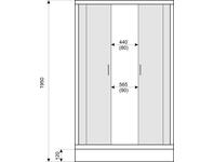 Zdjęcie: Kabina natryskowa prosta KP-Celine-1590-T 90x90 cm LIVENO