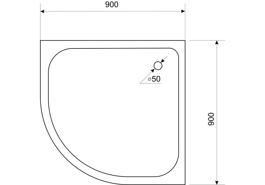 Zdjęcie: Kabina natryskowa prosta KP-Celine-1590-T 90x90 cm LIVENO