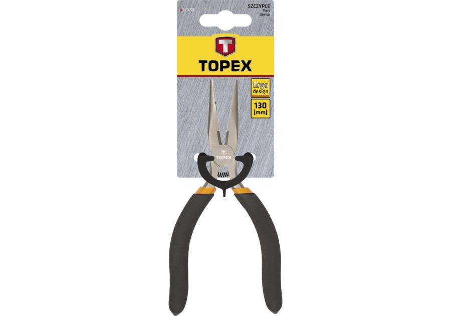 Zdjęcie: Szczypce precyzyjne wydłużone proste 130 mm TOPEX