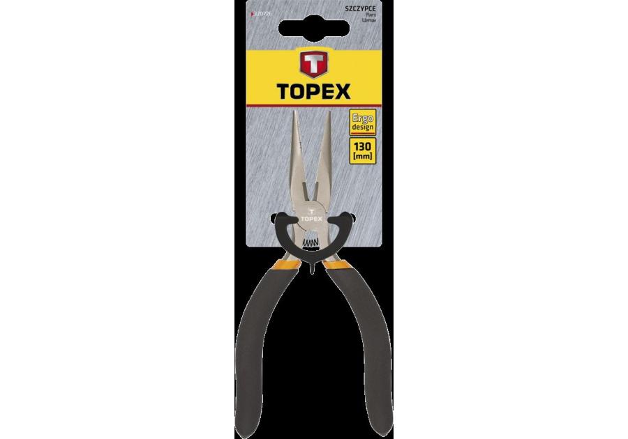 Zdjęcie: Szczypce precyzyjne wydłużone proste 130 mm TOPEX