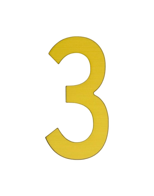 Zdjęcie: Cyfra 3 samoprzylepna 50 mm złoty szczotkowany METRO