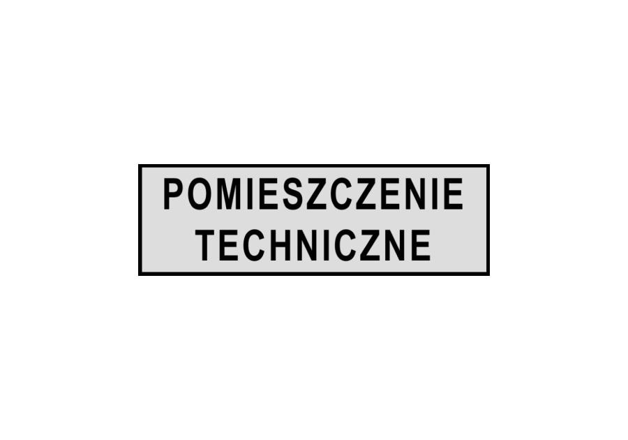Zdjęcie: Oznaczenie "Pomieszczenia techniczne" 8x22 cm METRO
