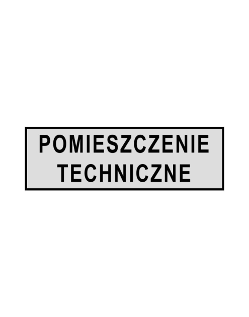 Zdjęcie: Oznaczenie "Pomieszczenia techniczne" 8x22 cm METRO