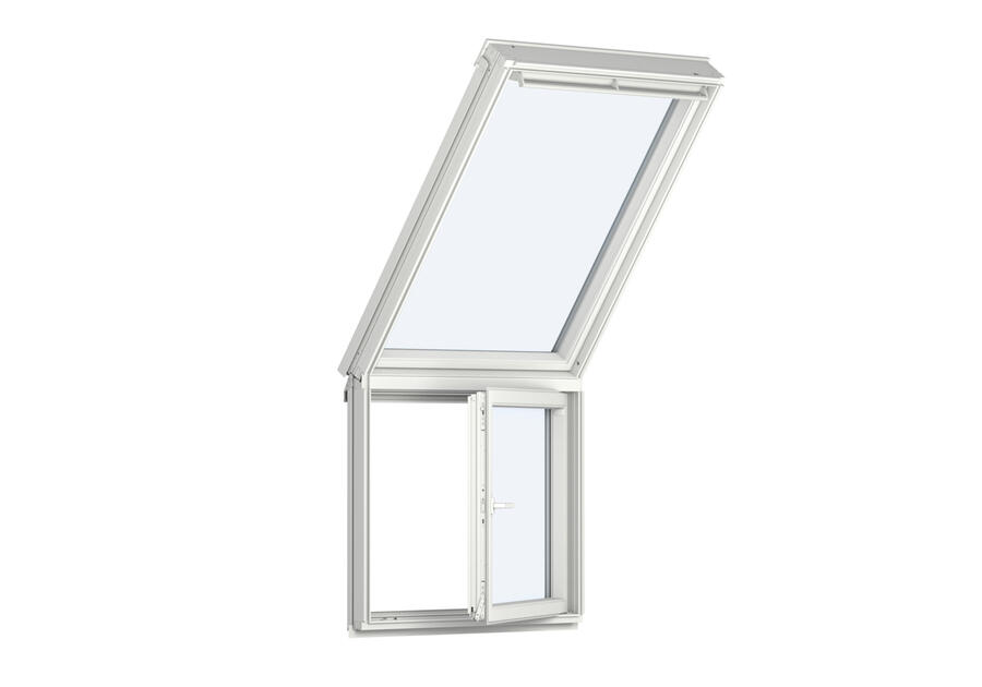 Zdjęcie: Okno kolankowe VFB 3068 drewniane otwierane na prawo, 94x137 cm VELUX