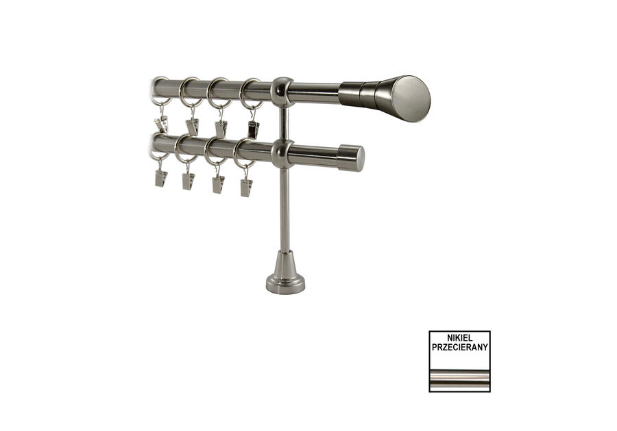 Zdjęcie: Karnisz podwójny Valentina fi 19 mm - 480 cm stella nikiel KARWEL