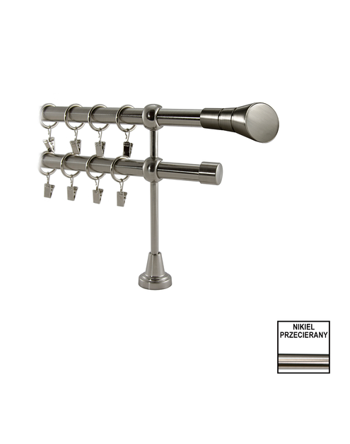 Zdjęcie: Karnisz podwójny Valentina fi 19 mm - 480 cm stella nikiel KARWEL