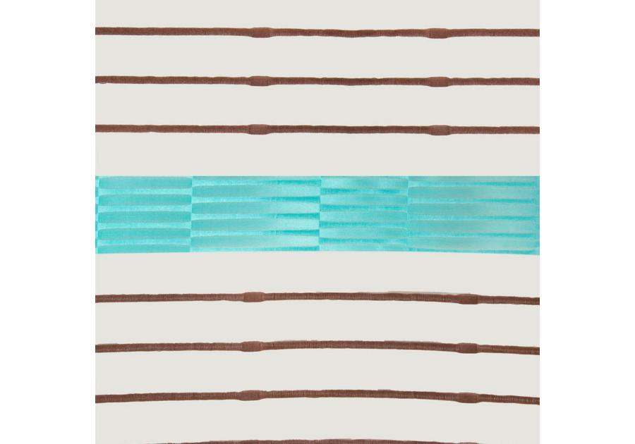 Zdjęcie: Zasłona Lora 140x250 cm brązowo-turkusowa na przelotkach EUROFIRANY