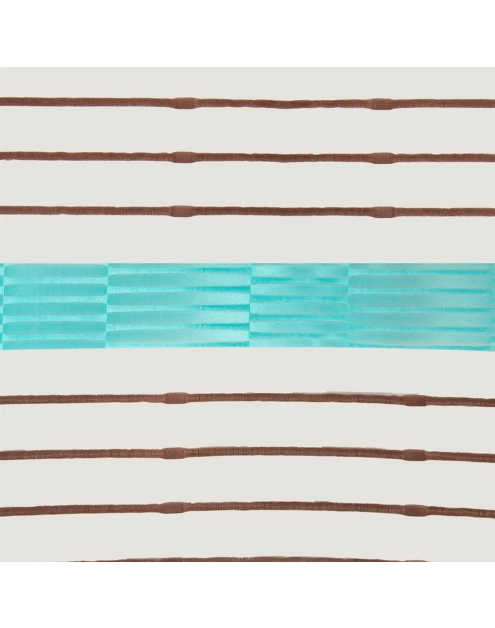 Zdjęcie: Zasłona Lora 140x250 cm brązowo-turkusowa na przelotkach EUROFIRANY