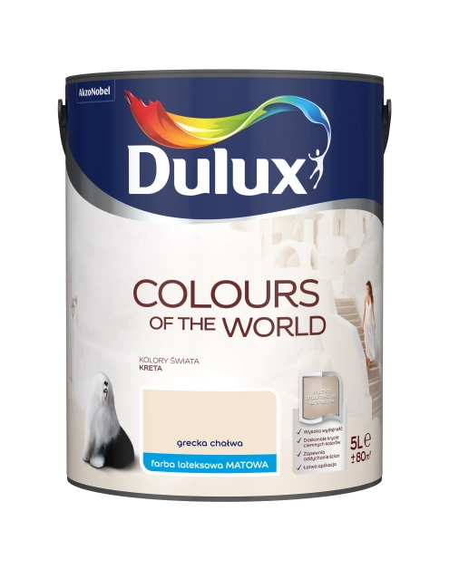 Zdjęcie: Farba do wnętrz Kolory Świata 5 L grecka chałwa DULUX