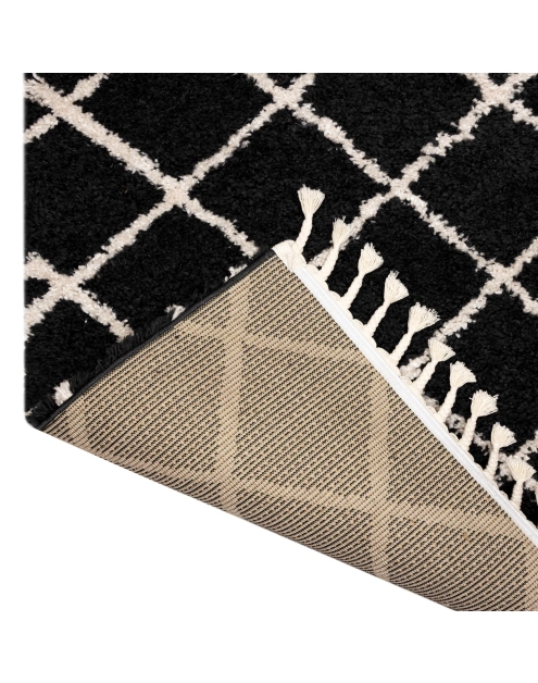 Zdjęcie: Dywan luzon z frędzlami 150x200 cm antracyt INDAVO