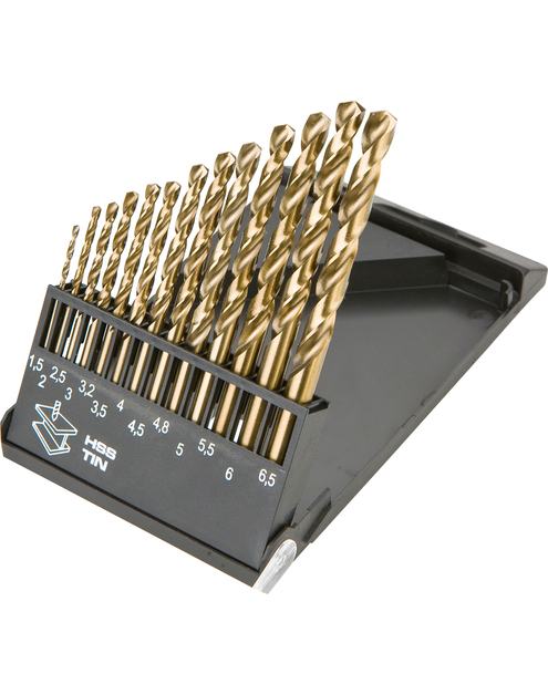 Zdjęcie: Wiertła do metalu HSS-TiN 1.5-6.5 mm, zestaw 13 szt. GRAPHITE