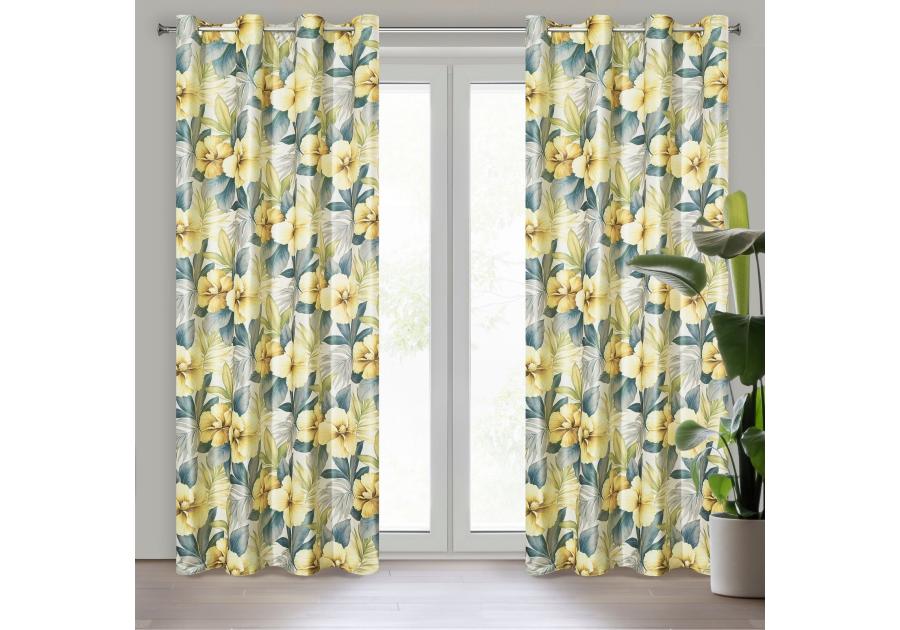 Zdjęcie: Zasłona gotowa Mariah 140x250 cm musztardowy EUROFIRANY