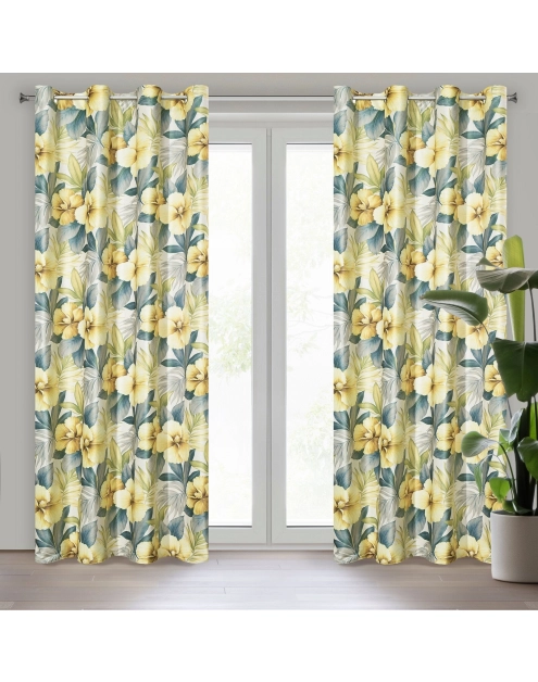 Zdjęcie: Zasłona gotowa Mariah 140x250 cm musztardowy EUROFIRANY