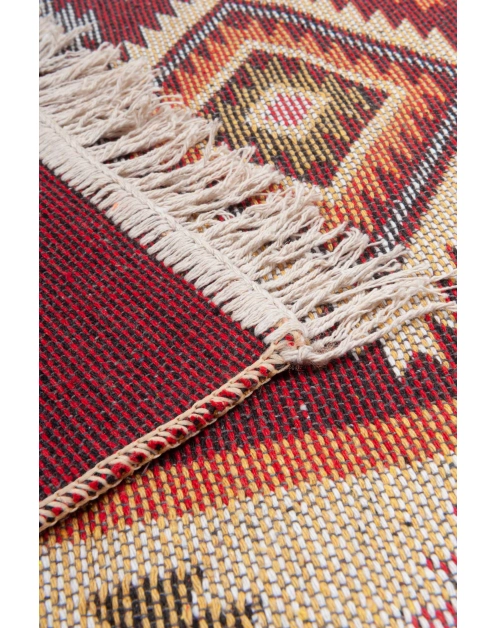 Zdjęcie: Dywan Kilim 80x150 cm bordo romby MULTI-DECOR