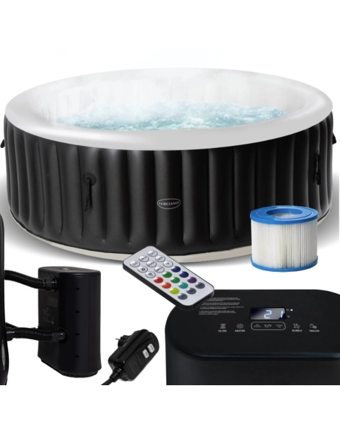 Zdjęcie: Jacuzzi z pompą LED 180x66 cm 4-osobowe EUROHIT