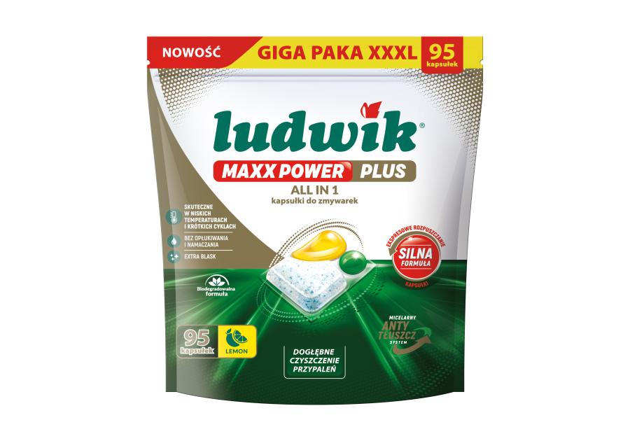 Zdjęcie: Kapsułki do zmywarki MAXX POWER PLUS ALL IN 1 lemon 95 szt. LUDWIK