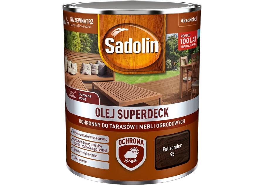 Zdjęcie: Olej do drewna 0,75 L palisander Superdeck SADOLIN