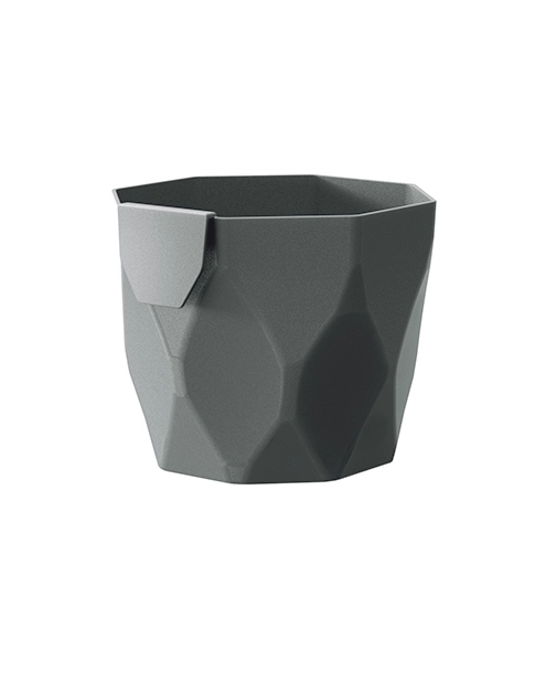 Zdjęcie: Doniczka Rocka szary kamienny 12,5 cm PROSPERPLAST