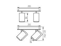 Zdjęcie: Oprawa oświetleniowa 4x max 10 W Evalo EL-4O W-SR KANLUX
