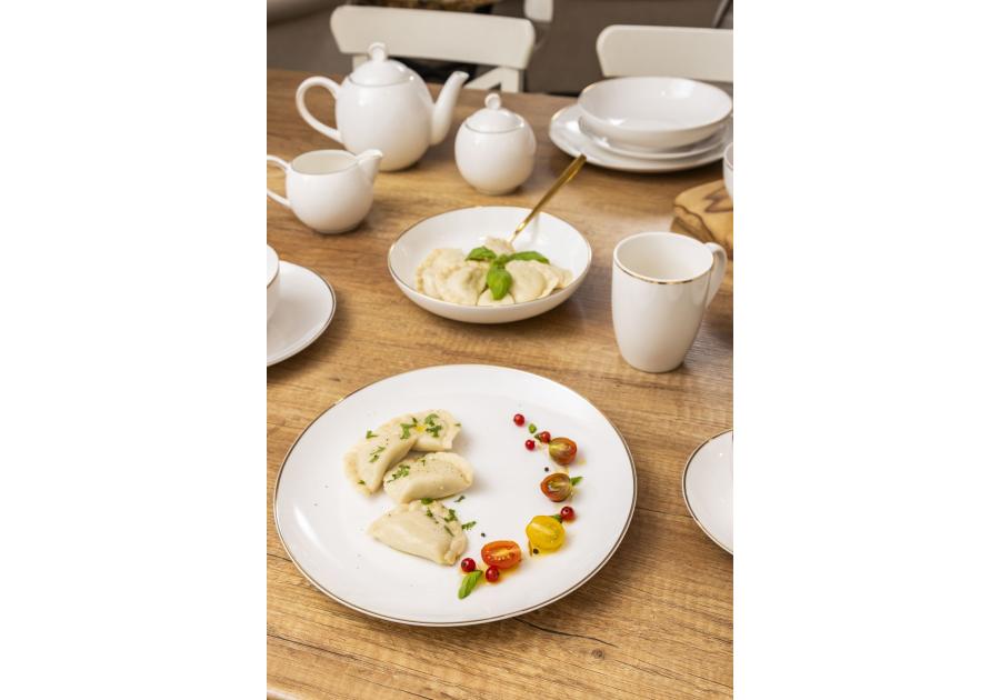 Zdjęcie: Talerz płytki 26 cm Bella Złota Linia kremowyowy ALTOMDESIGN