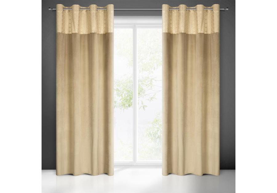 Zdjęcie: Zasłona gotowa Elen 140x250 cm beżowy EUROFIRANY