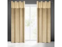 Zdjęcie: Zasłona gotowa Elen 140x250 cm beżowy EUROFIRANY
