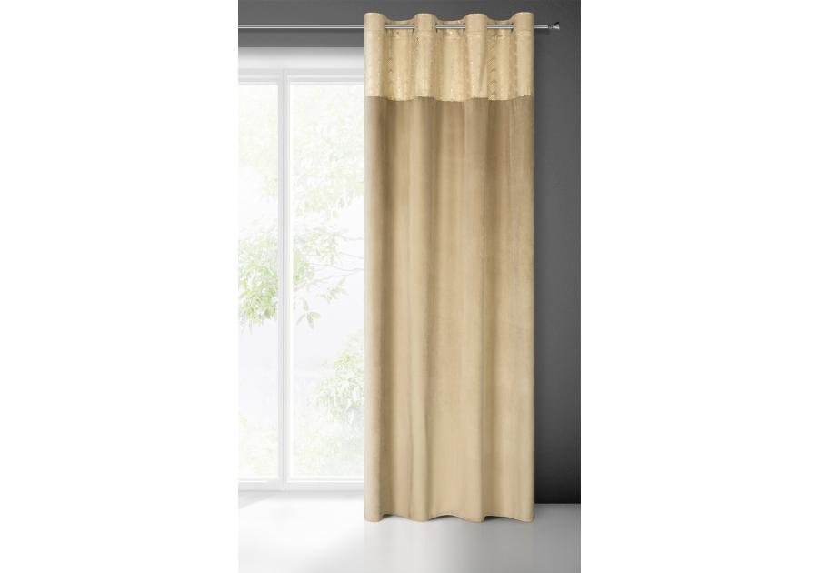 Zdjęcie: Zasłona gotowa Elen 140x250 cm beżowy EUROFIRANY