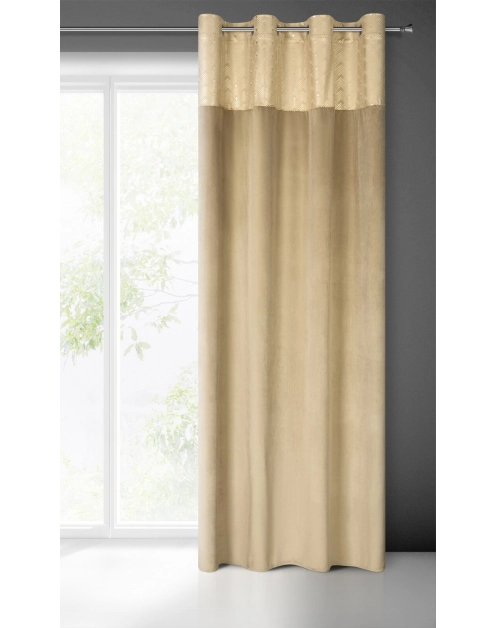 Zdjęcie: Zasłona gotowa Elen 140x250 cm beżowy EUROFIRANY