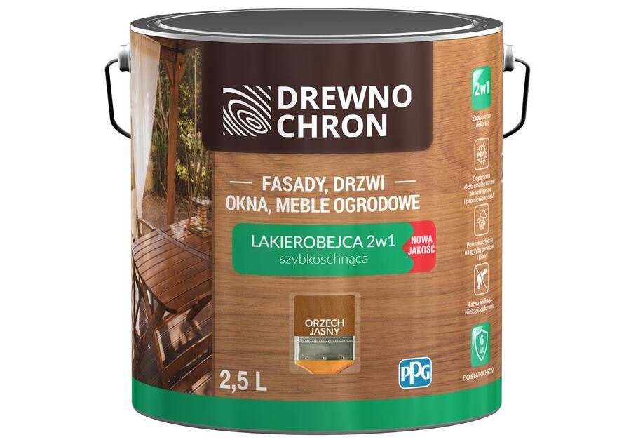 Zdjęcie: Lakierobejca 2w1 orzech jasny 2,5 L DREWNOCHRON