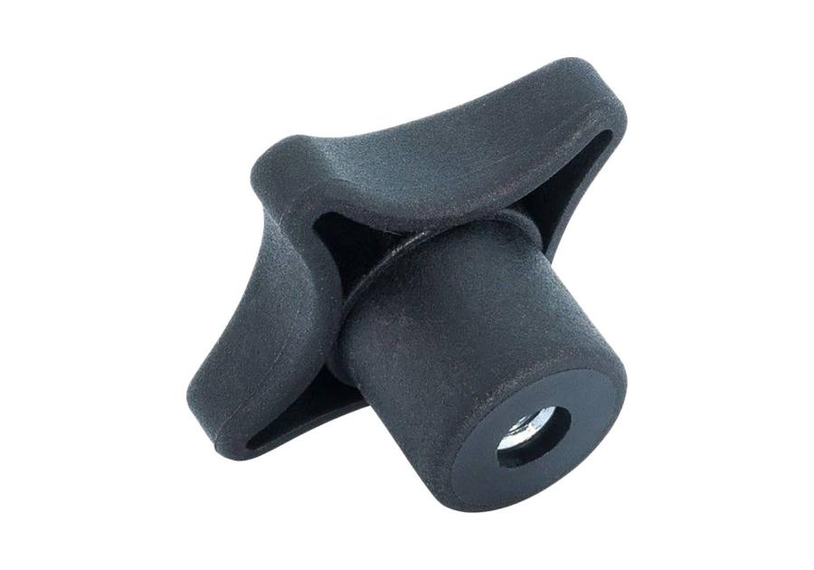 Zdjęcie: Pokrętło krzyżowe z nakrętka M6 30x30 mm czarne METRO