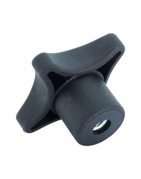 Zdjęcie: Pokrętło krzyżowe z nakrętka M6 30x30 mm czarne METRO