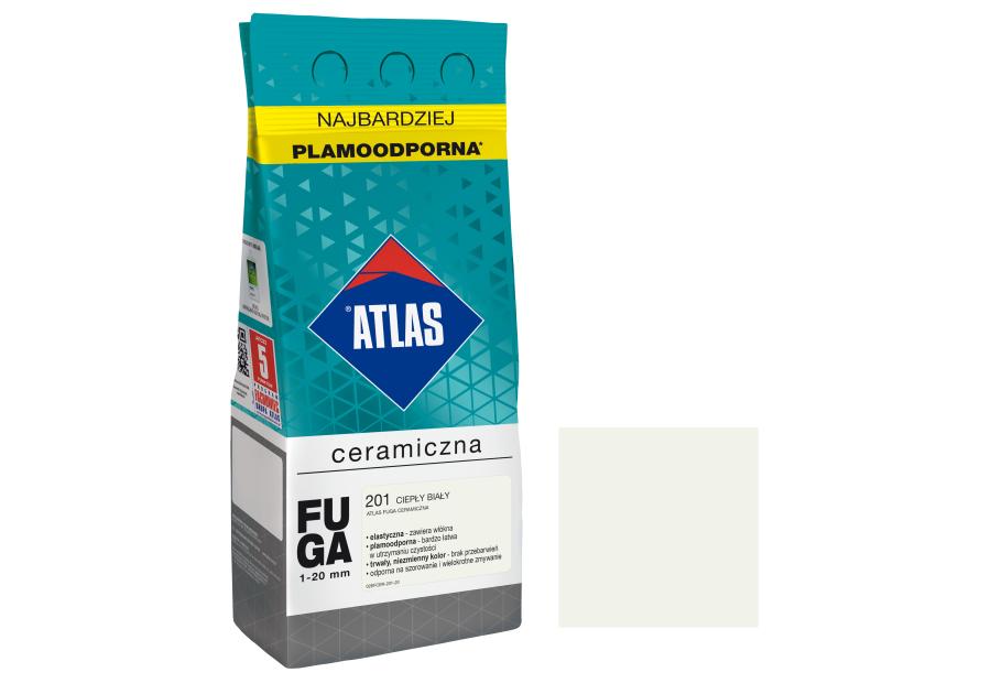 Zdjęcie: Fuga ceramiczna 201 ciepły biały, alubag, 2 kg ATLAS