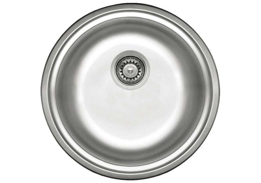 Zdjęcie: Zlewozmywak Twist satyna szczotkowana 1K fi420x170, 3,5" + osprzęt DEANTE