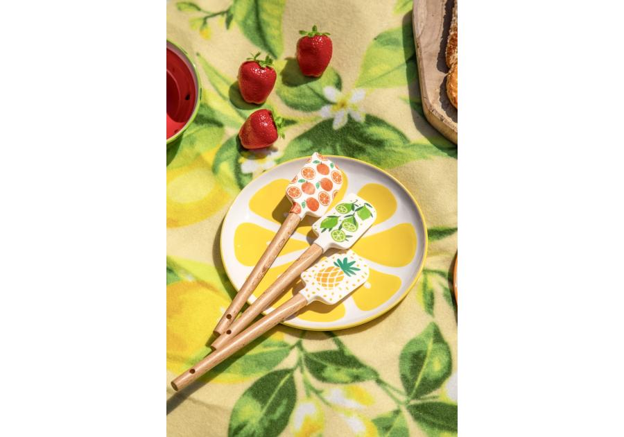 Zdjęcie: Szpatułka silikonowa z drewnianą rączką 4,5x23 cm dekoracja ananas ALTOM DESIGN