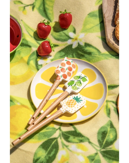 Zdjęcie: Szpatułka silikonowa z drewnianą rączką 4,5x23 cm dekoracja ananas ALTOM DESIGN