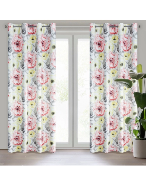 Zdjęcie: Zasłona gotowa Elodia 140x250 cm szary EUROFIRANY