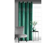 Zdjęcie: Zasłona welwetowa Sena 140x250 cm ciemnozielona na przelotkach EUROFIRANY
