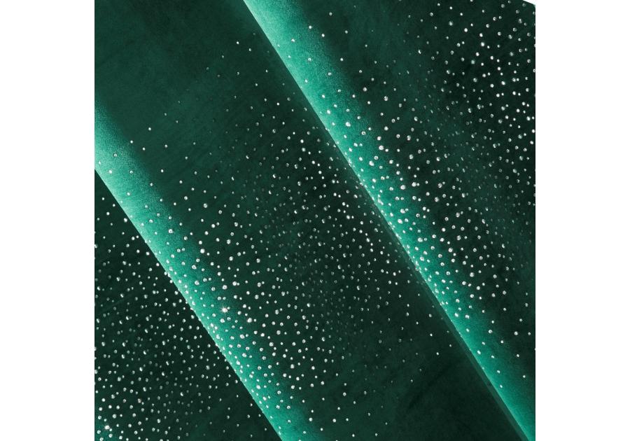 Zdjęcie: Zasłona welwetowa Sena 140x250 cm ciemnozielona na przelotkach EUROFIRANY