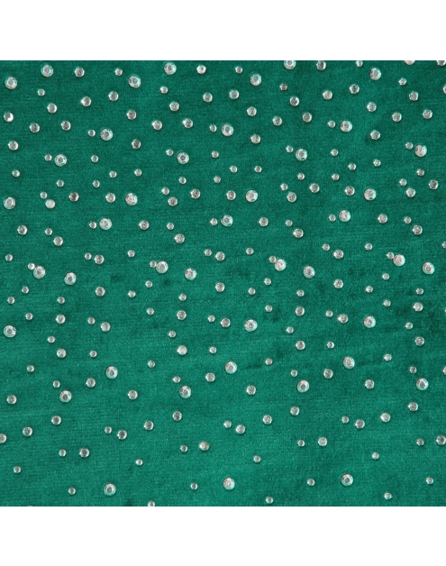 Zdjęcie: Zasłona welwetowa Sena 140x250 cm ciemnozielona na przelotkach EUROFIRANY